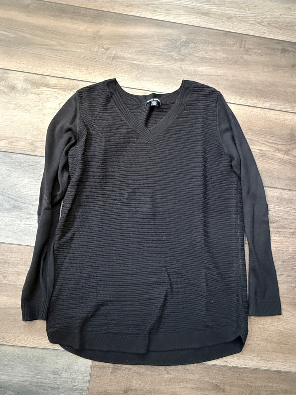 Hilary Radley Black Women's V-Neck Sweater